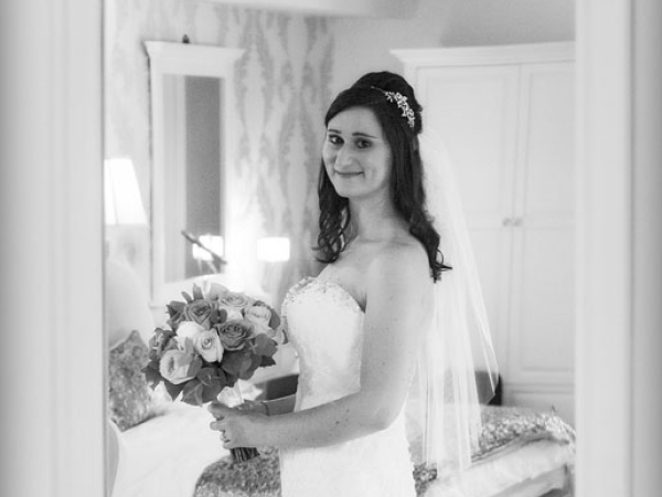 bride in the mirror, staffordshire wedding photographer, alrewas hayes weddings