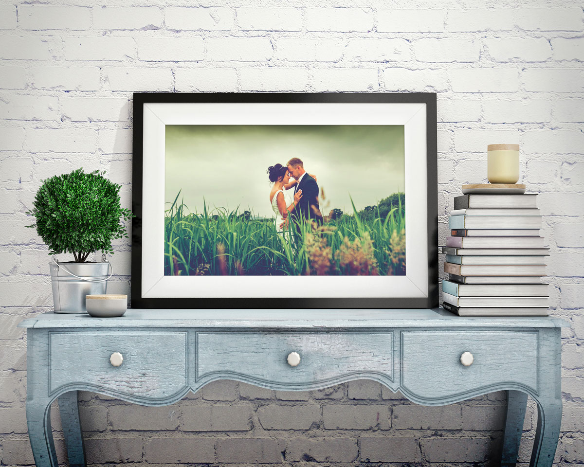 Beautiful, stylish, framed prints, available in a range of contemporary black or white frames.