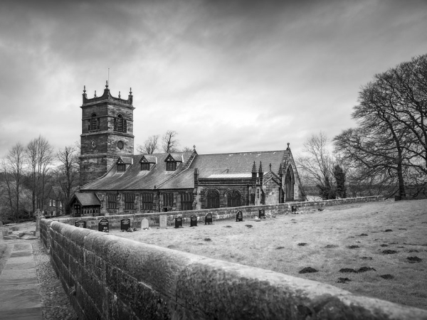 black and white village church, cheshire wedding photographer