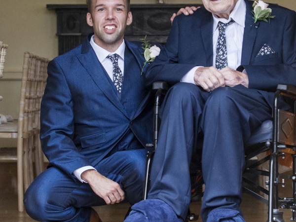groom and grandfather, staffordshire wedding photographer, alrewas hayes weddings