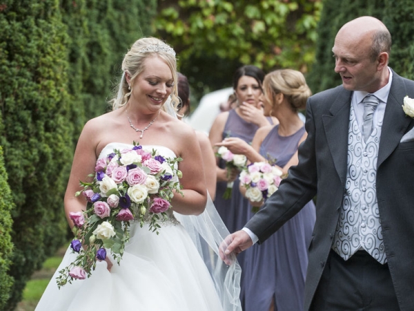 bride and father, staffordshire wedding photographer, hoar cross hall weddings