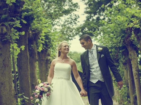 bride groom tree lined walk, staffordshire wedding photographer, hoar cross hall weddings