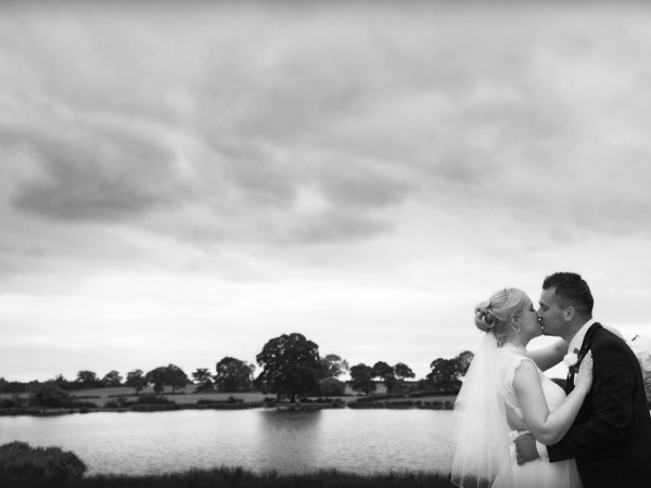 black and white, bride and groom lakeside, cheshire wedding photographer, sandhole oak barn